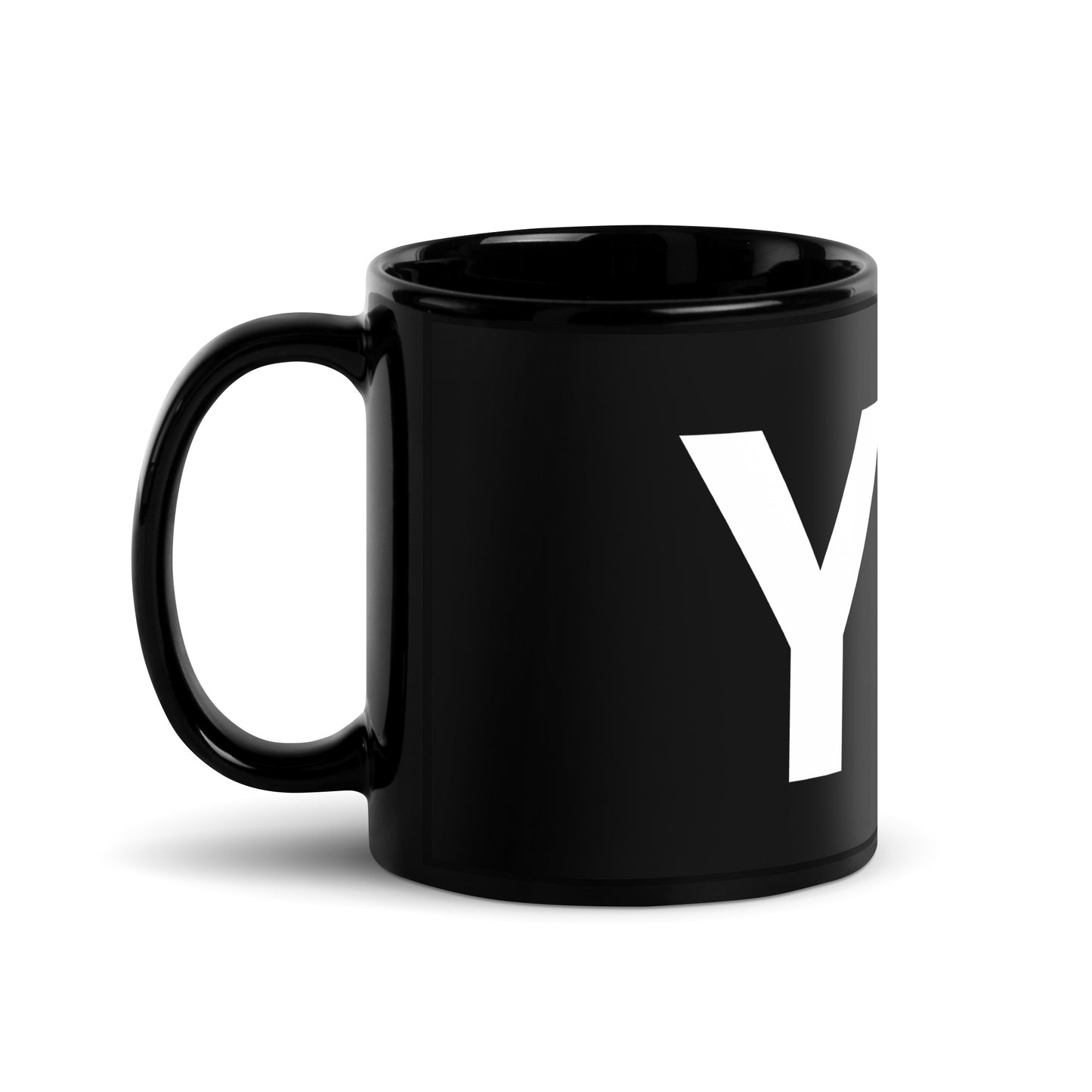 Black Glossy Mug - Yo.