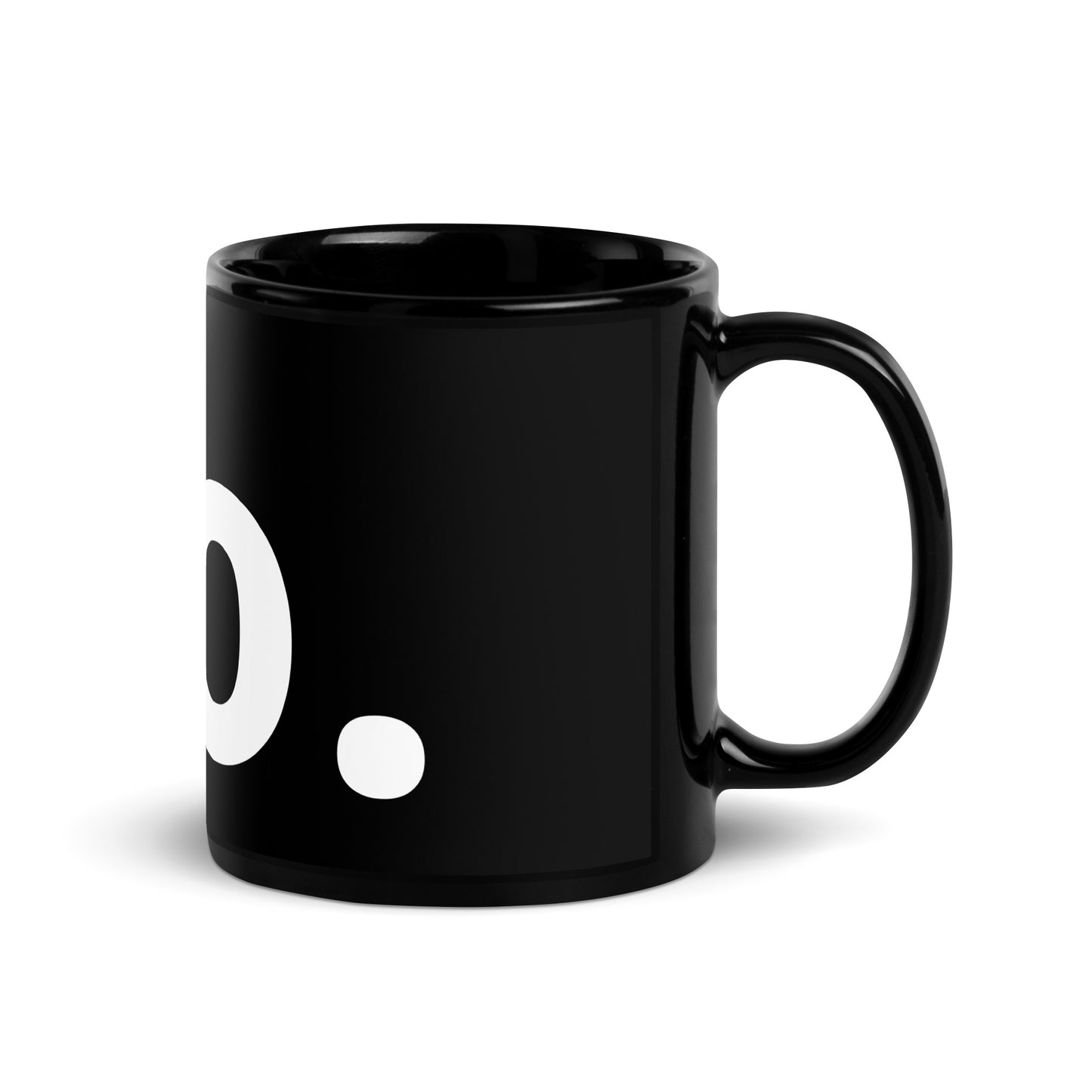 Black Glossy Mug - Yo.