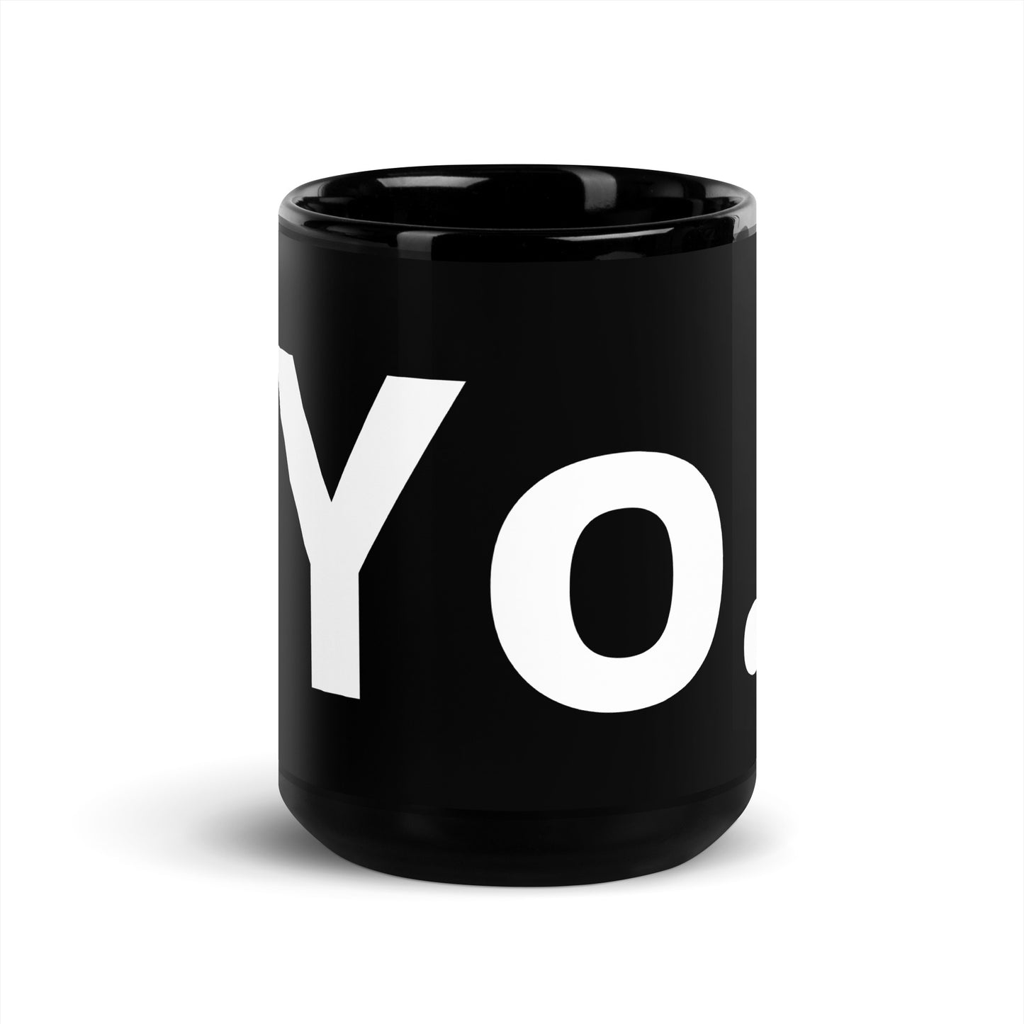 Black Glossy Mug - Yo.