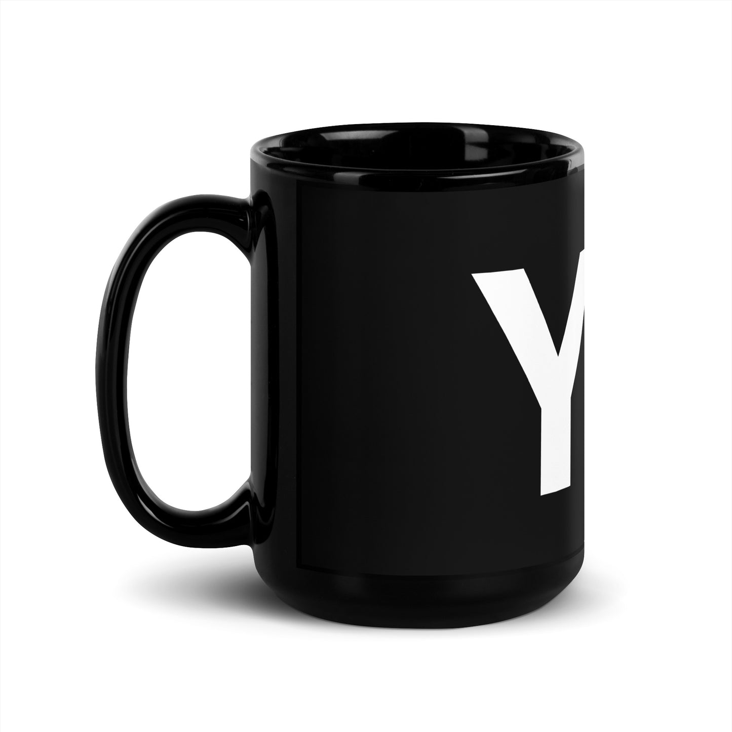 Black Glossy Mug - Yo.