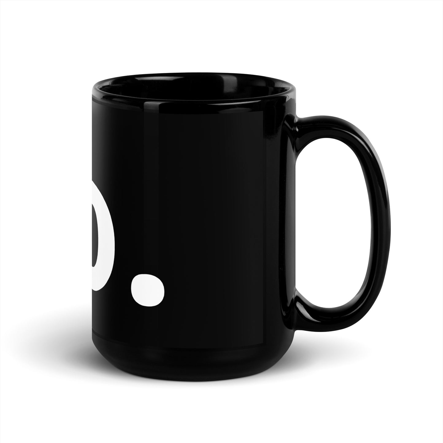 Black Glossy Mug - Yo.